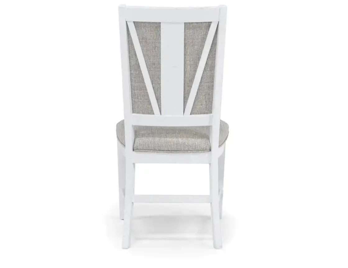 Mor Furniture Bay Creek Side Chair In Light Gray, V-Back