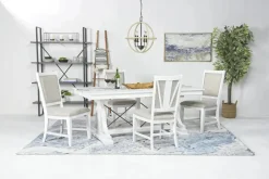 Mor Furniture Bay Creek Side Chair In Light Gray, V-Back