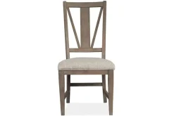 Mor Furniture Bay Creek Side Chair In Light Gray, V-Back