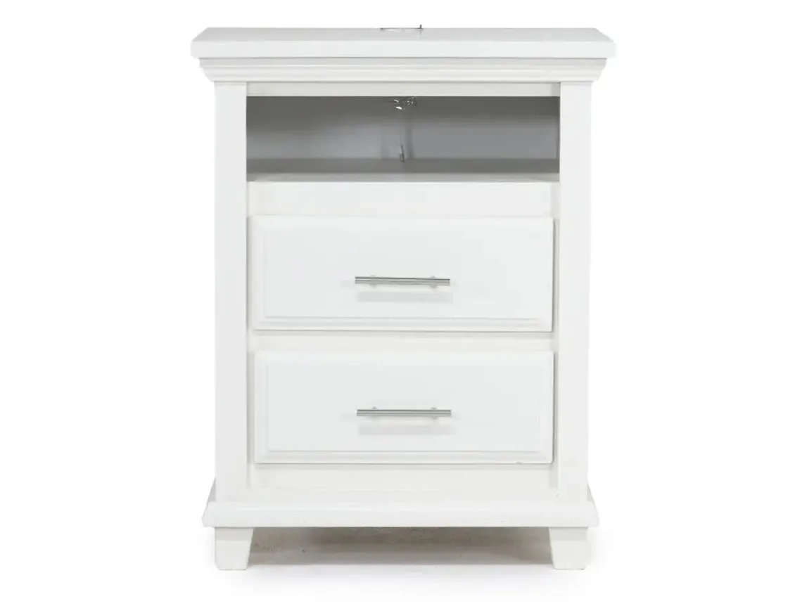 Mor Furniture Bella Bookshelf Nightstand In White