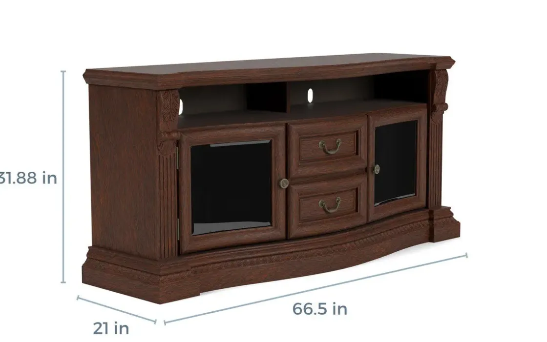 Mor Furniture Bella Media Console In Brown, 67 Inch