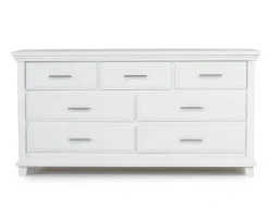 Mor Furniture Bella Panel Bed, Dresser, Mirror & Nightstand In White, Twin