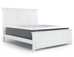 Mor Furniture Bella Panel Bed, Dresser, Mirror & Nightstand In White, Twin