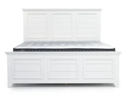 Mor Furniture Bella Panel Bed, Dresser, Mirror & Nightstand In White, Twin