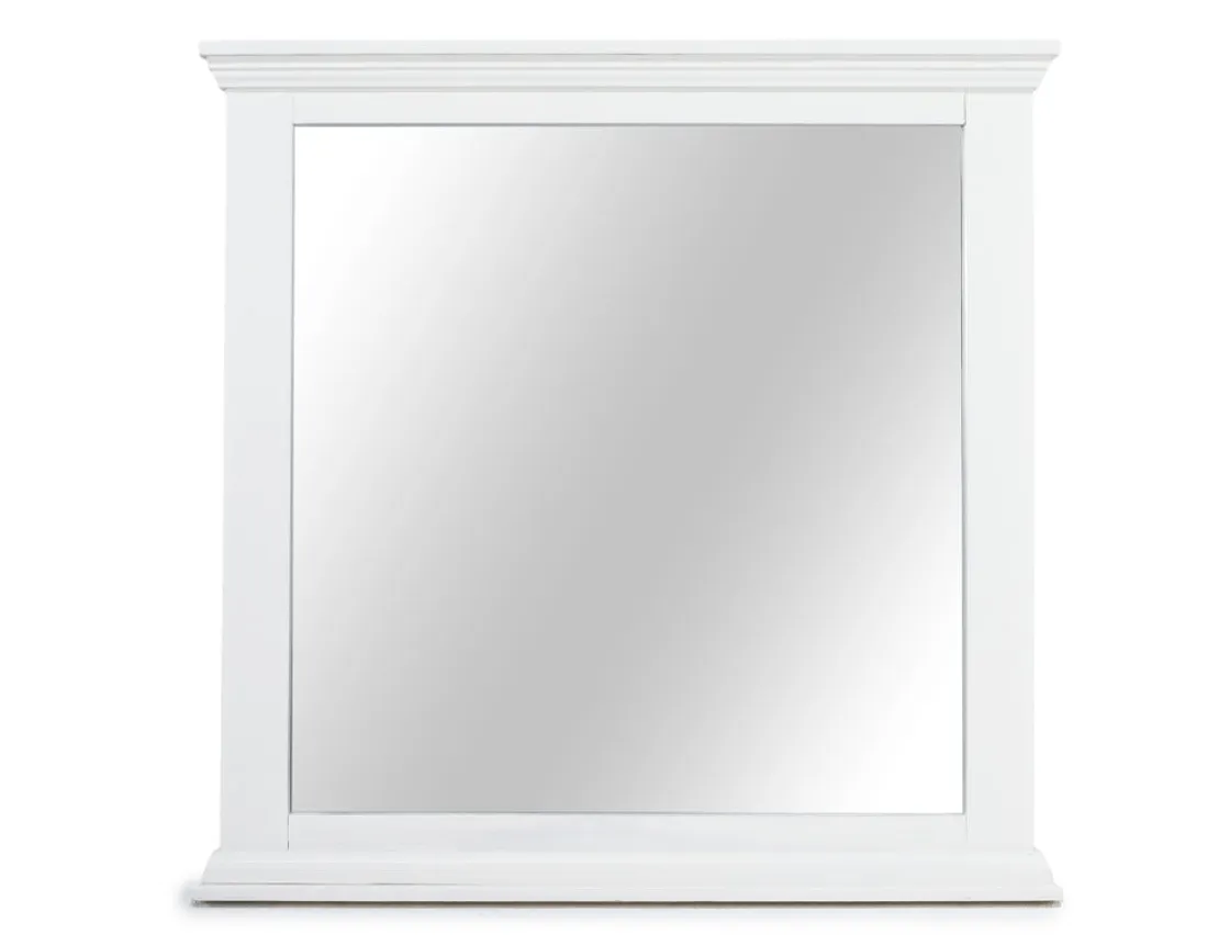 Mor Furniture Bella Panel Bed, Dresser, Mirror & Nightstand In White, Twin