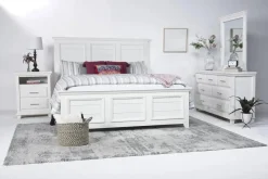 Mor Furniture Bella Panel Bed In White, Twin