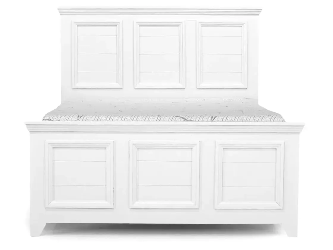 Mor Furniture Bella Panel Bed In White, Twin