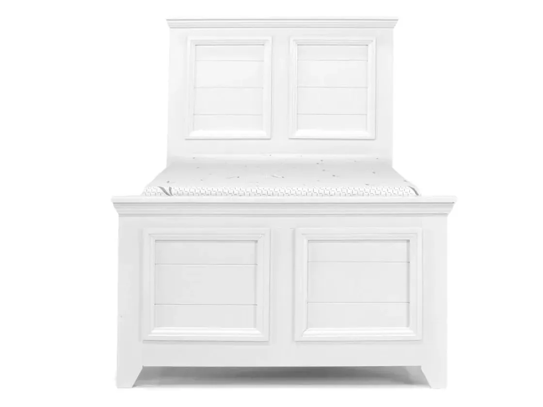 Mor Furniture Bella Panel Bed In White, Twin