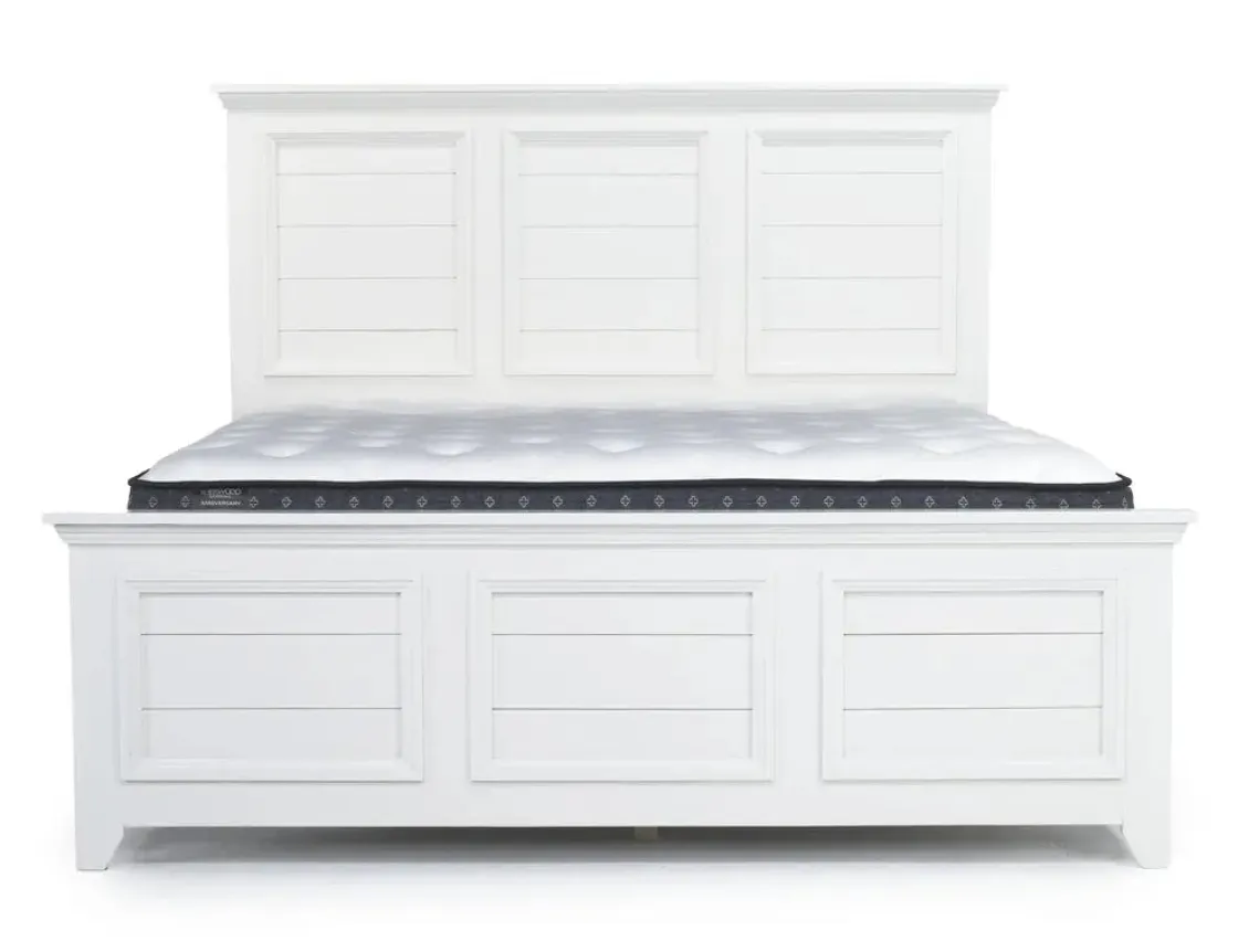 Mor Furniture Bella Panel Bed In White, Twin