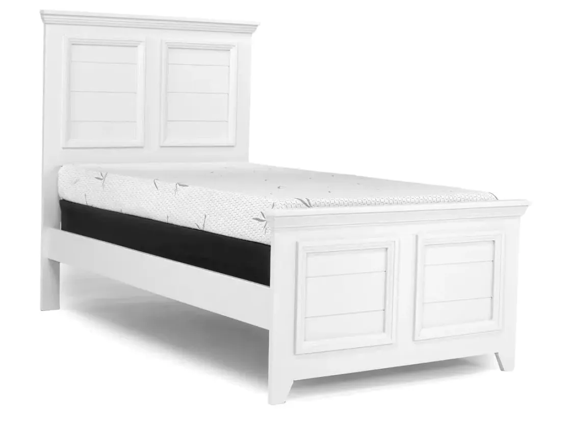 Mor Furniture Bella Panel Bed In White, Twin