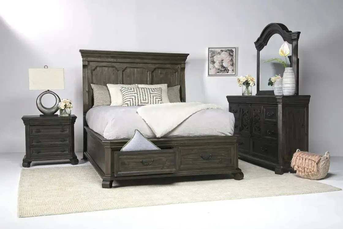 Mor Furniture Bellamy 4 Drawer Nightstand In Charcoal