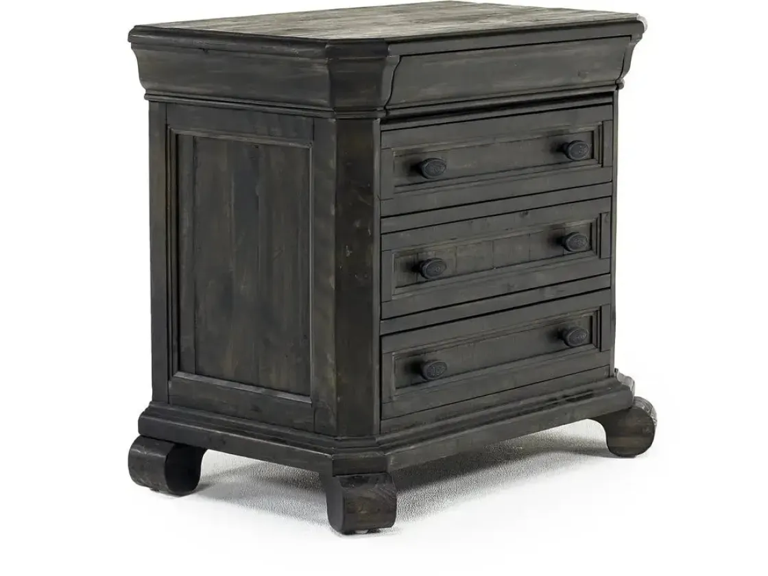 Mor Furniture Bellamy 4 Drawer Nightstand In Charcoal