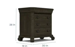 Mor Furniture Bellamy 4 Drawer Nightstand In Charcoal