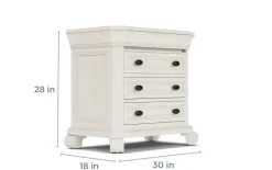 Mor Furniture Bellamy 4 Drawer Nightstand In Charcoal