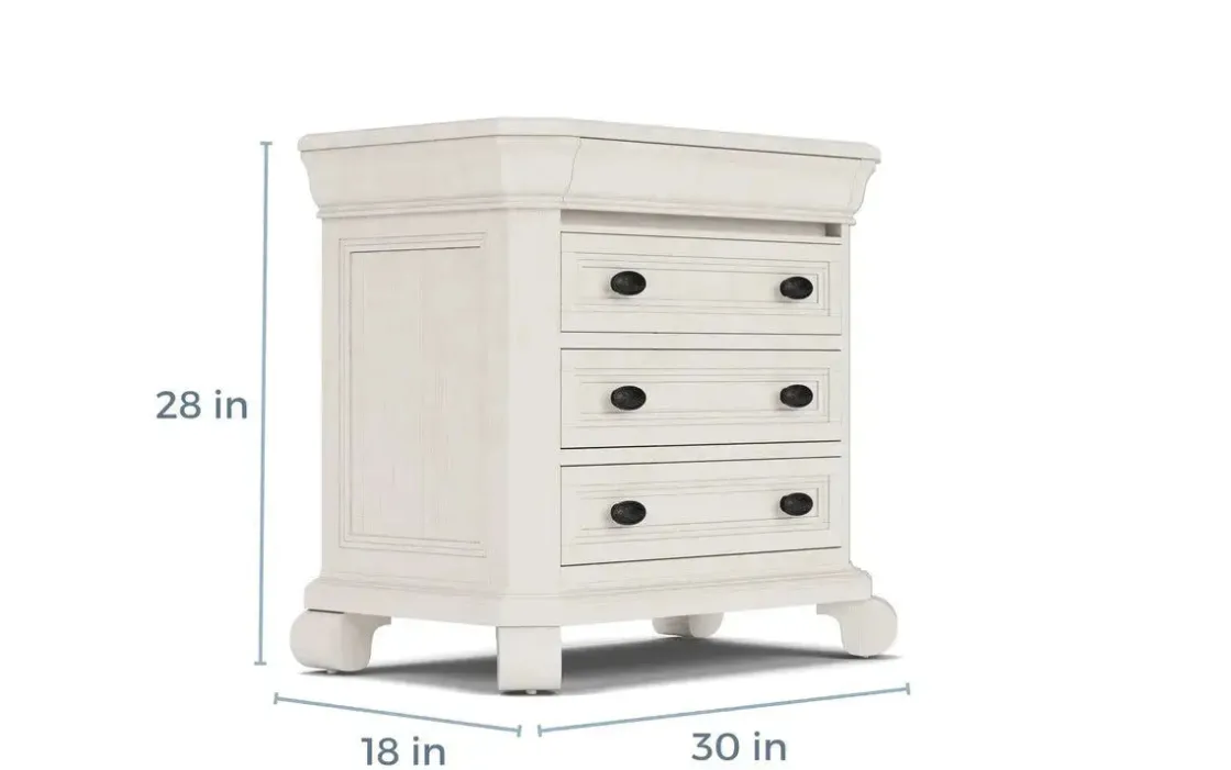 Mor Furniture Bellamy 4 Drawer Nightstand In Charcoal