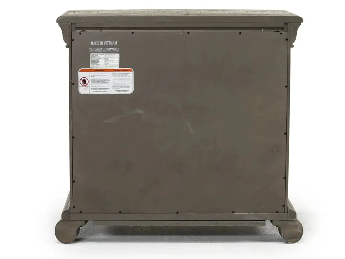 Mor Furniture Bellamy 4 Drawer Nightstand In Charcoal