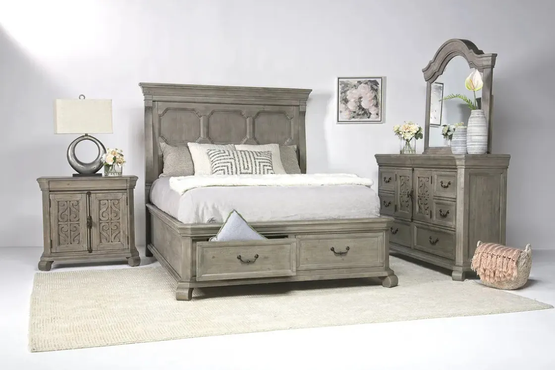 Mor Furniture Bellamy 4 Drawer Nightstand In Charcoal