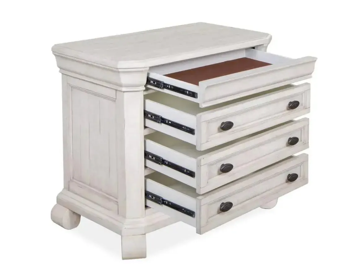 Mor Furniture Bellamy 4 Drawer Nightstand In Charcoal