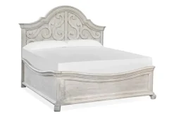 Mor Furniture Bellamy Arch Panel Bed In Charcoal, Eastern King