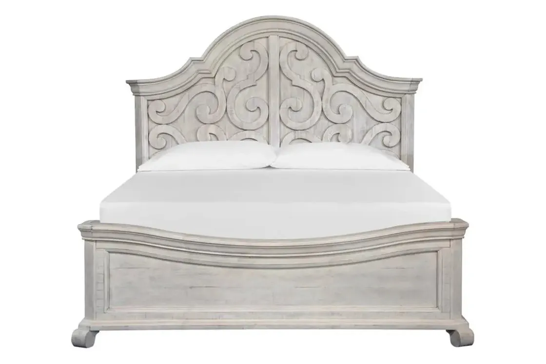 Mor Furniture Bellamy Arch Panel Bed In Charcoal, Eastern King