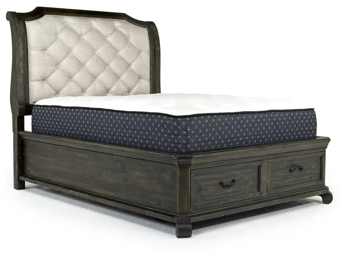 Mor Furniture Bellamy Sleigh Bed, Dresser, Mirror & 4 Drawer Nightstand In , Queen