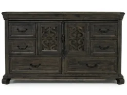 Mor Furniture Bellamy Sleigh Bed, Dresser, Mirror & 4 Drawer Nightstand In , Queen