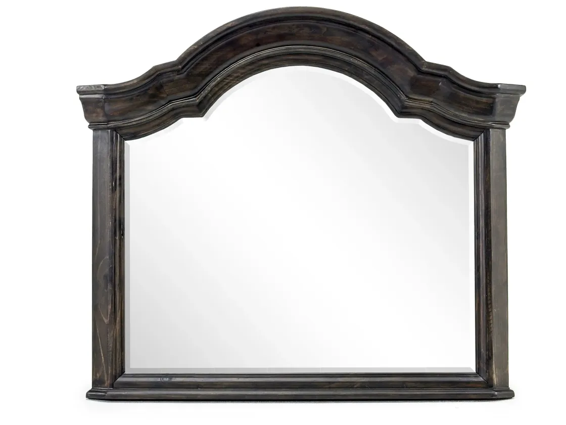 Mor Furniture Bellamy Sleigh Bed, Dresser, Mirror & 4 Drawer Nightstand In , Queen