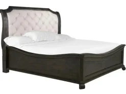 Mor Furniture Bellamy Sleigh Bed W/ Storage In White, Queen
