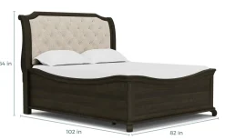 Mor Furniture Bellamy Sleigh Bed W/ Storage In White, Queen