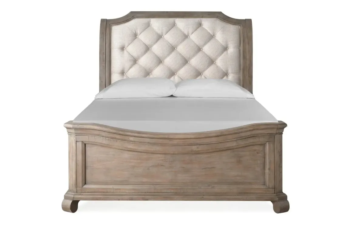 Mor Furniture Bellamy Sleigh Bed W/ Storage In White, Queen