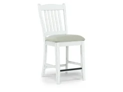 Mor Furniture Bellevue Counter Height Dining Table & 4 Stools In Antique White