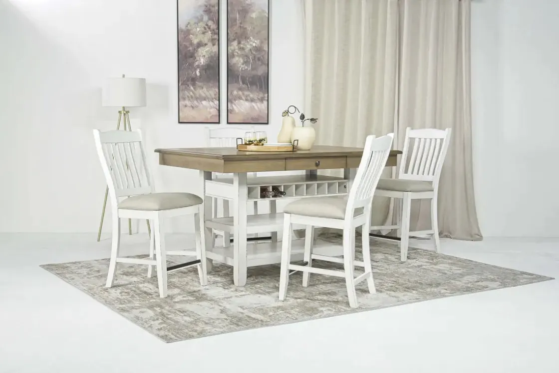 Mor Furniture Bellevue Counter Height Stool In Antique White