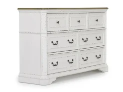 Mor Furniture Bellevue Dresser In Antique White & Walnut