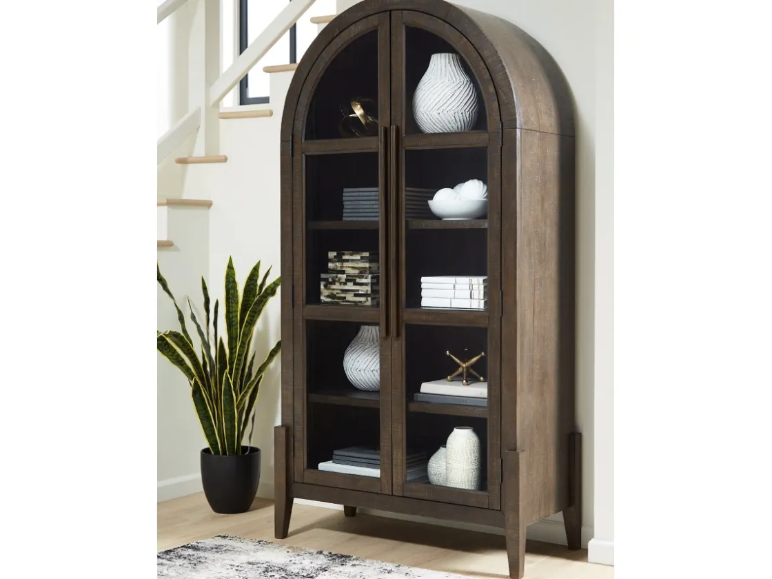 Mor Furniture Benhall Accent Cabinet In Dark Brown