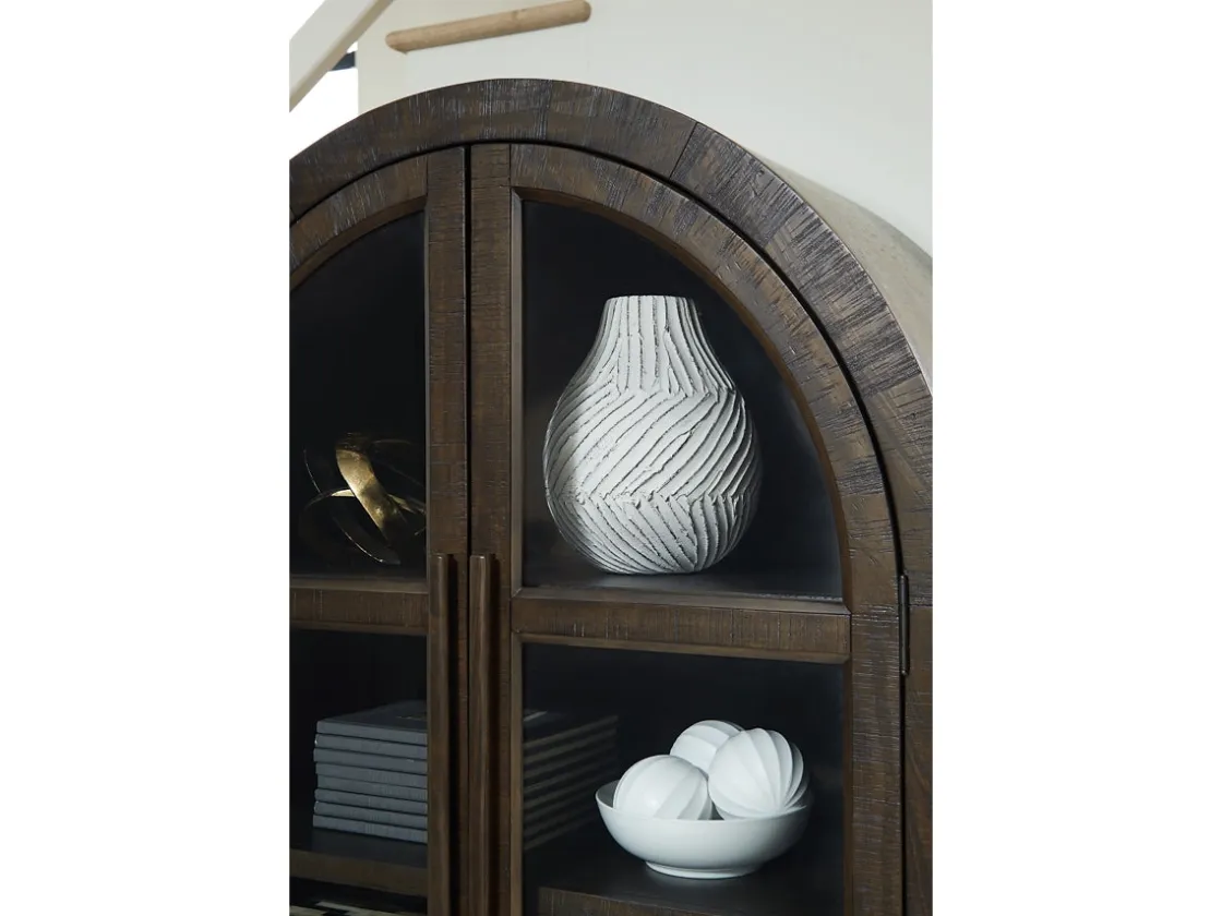 Mor Furniture Benhall Accent Cabinet In Dark Brown