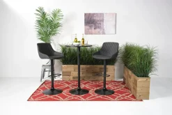 Mor Furniture Bentley Adjustable Height Round Pub Table In Black, Swivel
