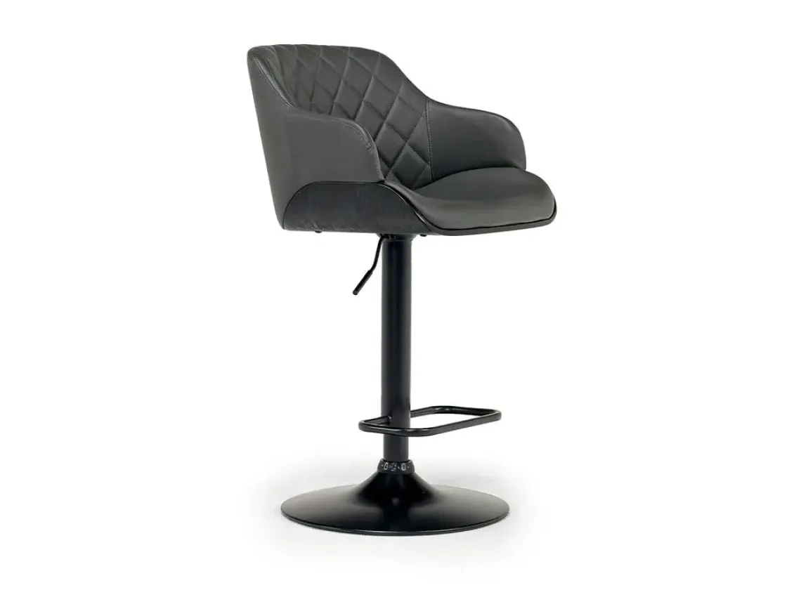 Mor Furniture Bentley Adjustable Height Round Pub Table In Black & 2 Eagle Barstools, Swivel