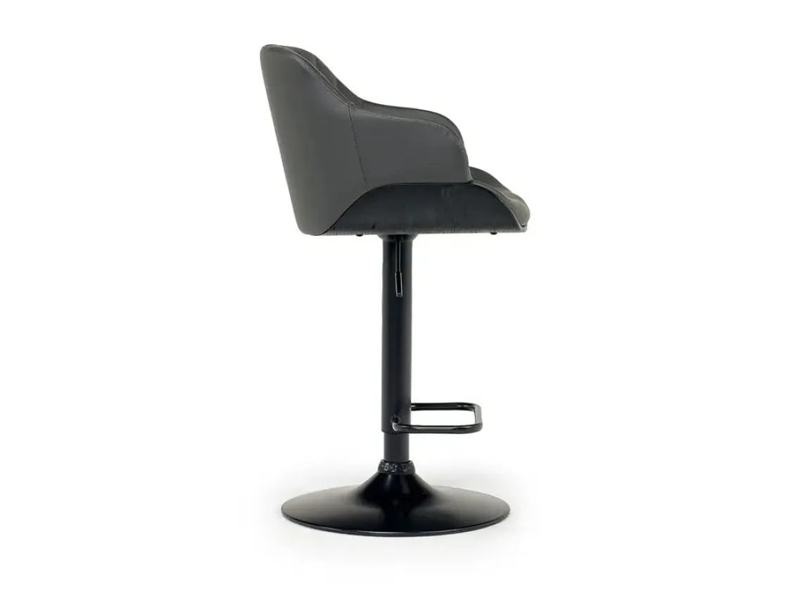 Mor Furniture Bentley Adjustable Height Round Pub Table In Black & 2 Eagle Barstools, Swivel
