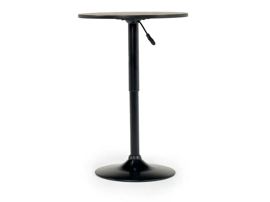 Mor Furniture Bentley Adjustable Height Round Pub Table In Black & 2 Eagle Barstools, Swivel