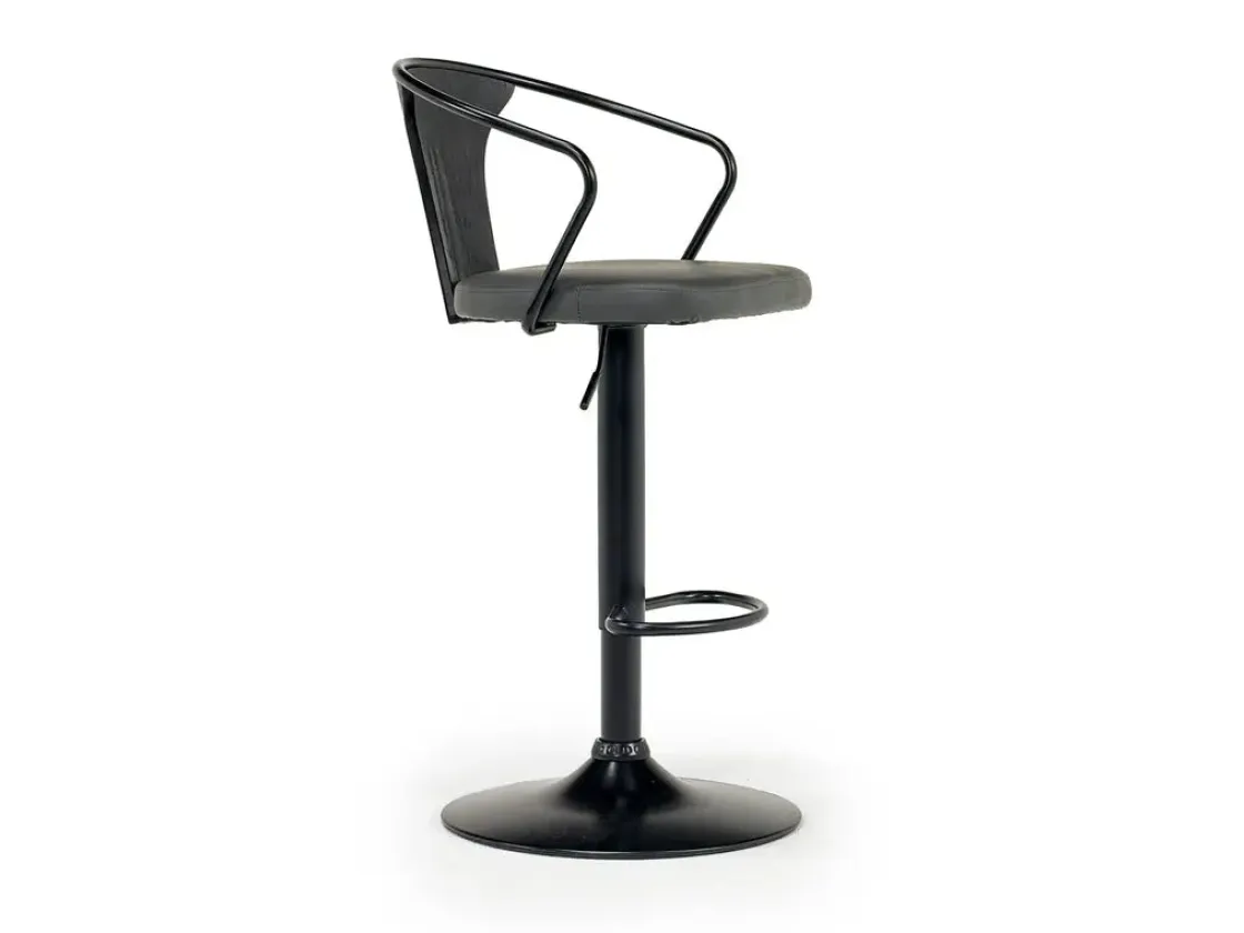 Mor Furniture Bentley Adjustable Height Round Pub Table In Black & 2 Eagle Barstools, Swivel