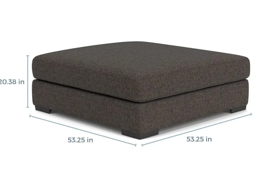 Mor Furniture Bermuda Oversized Ottoman In Telly Linen
