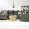 Mor Furniture Bermuda Tux Loveseat Chaise Sectional, Left Facing, Down - Custom Order
