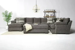 Mor Furniture Bermuda Tux Sofa Chaise Sectional, Left Facing, Down - Custom Order