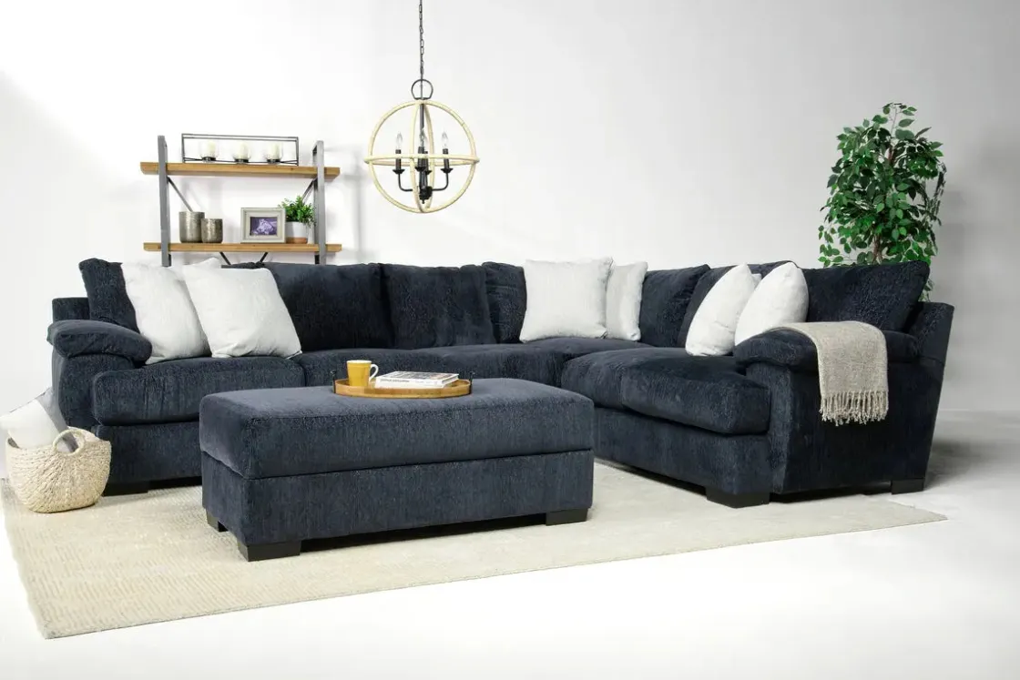 Mor Furniture Bermuda Tux Sofa Sectional, Right Facing, Down - Custom Order