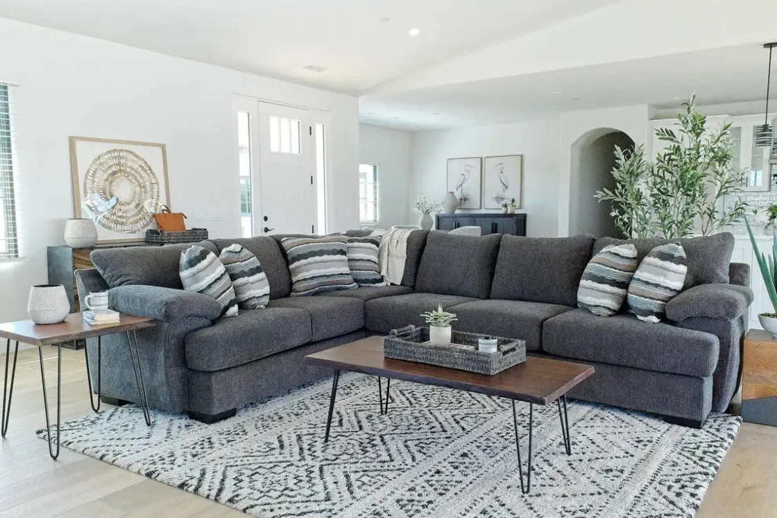 Mor Furniture Bermuda Tux Sofa Sectional In , Left Facing