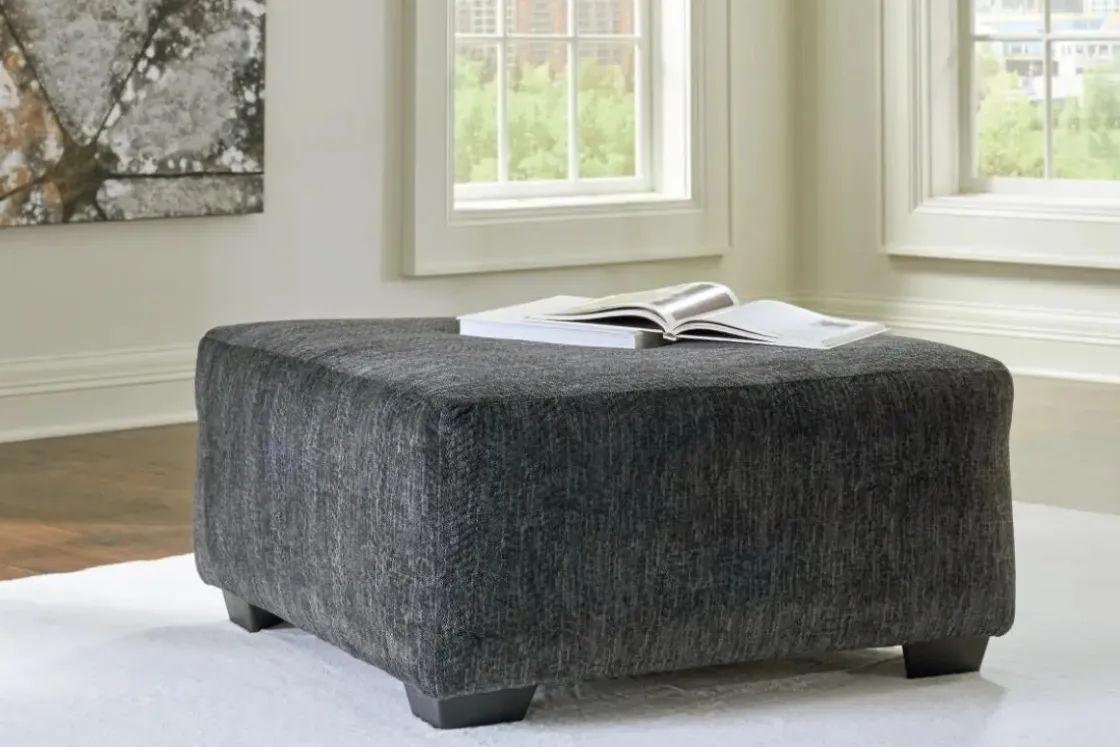Mor Furniture Biddeford Oversized Ottoman In Shadow