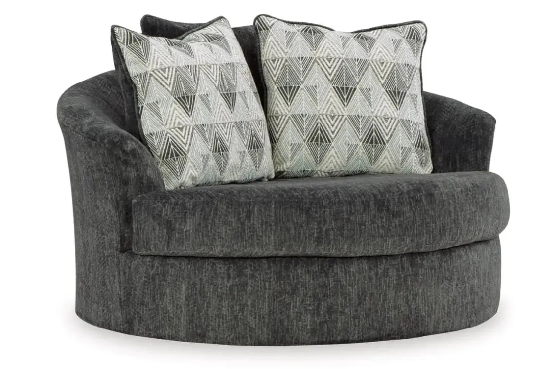 Mor Furniture Biddeford Swivel Chair In Shadow
