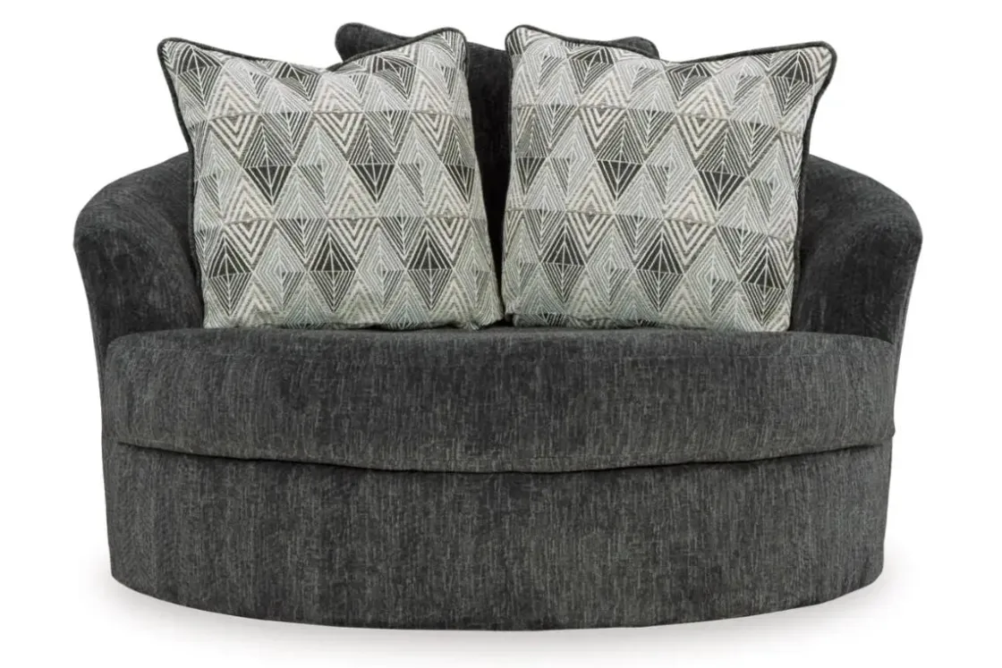 Mor Furniture Biddeford Swivel Chair In Shadow