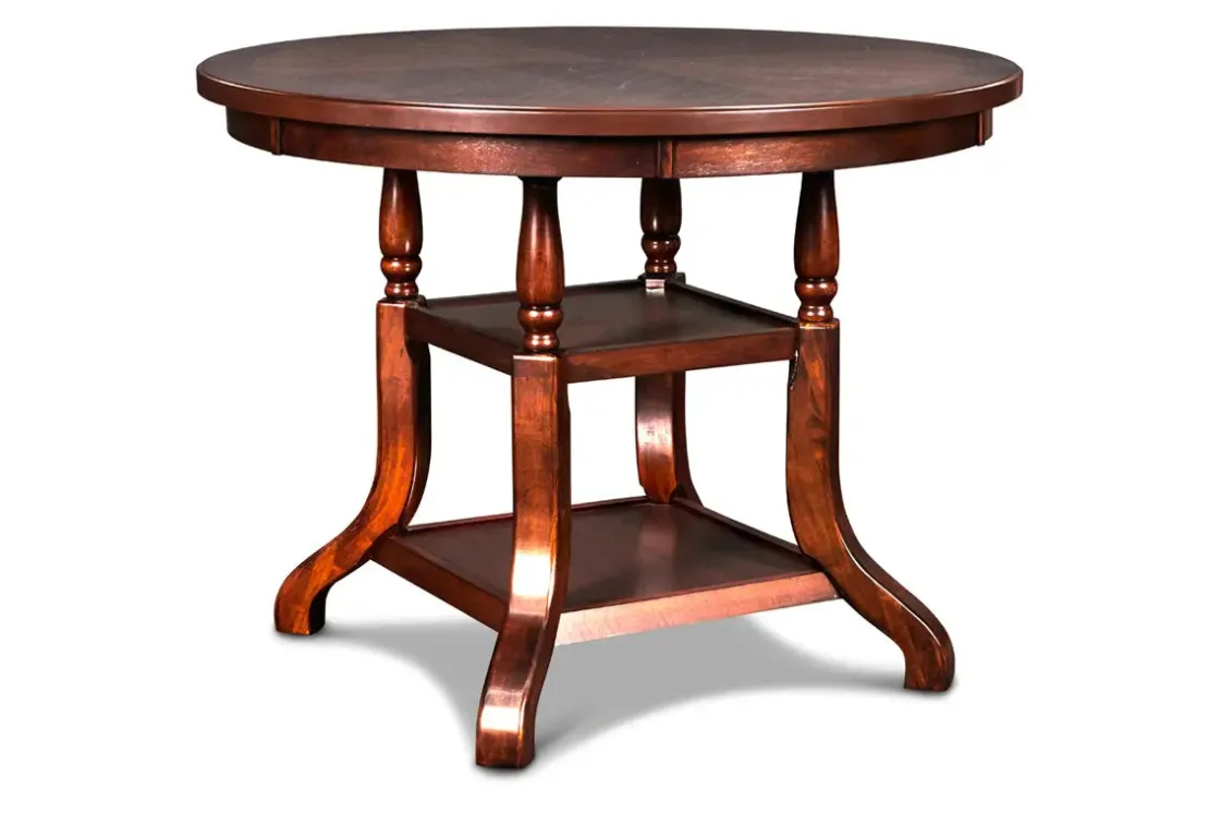 Mor Furniture Bixby Round Counter Height Dining Table & 4 Stools In Espresso