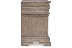 Mor Furniture Blairhurst 3 Drawer Charging Nightstand In Light Grayish Brown